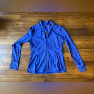 Joia NYC performance 💙 women’s large bright blue mock neck jacket full zip